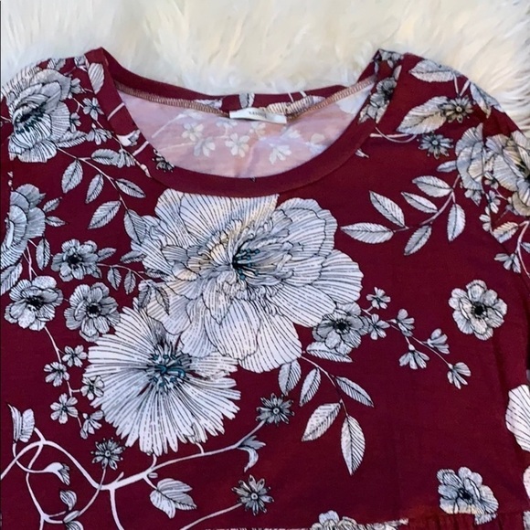 **Host Pick** Beautiful Burgundy Floral Dress - Picture 3 of 5